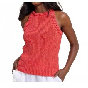 NEW with tags Southern Tide Coral red Knit sweater Tank Top size small NWT